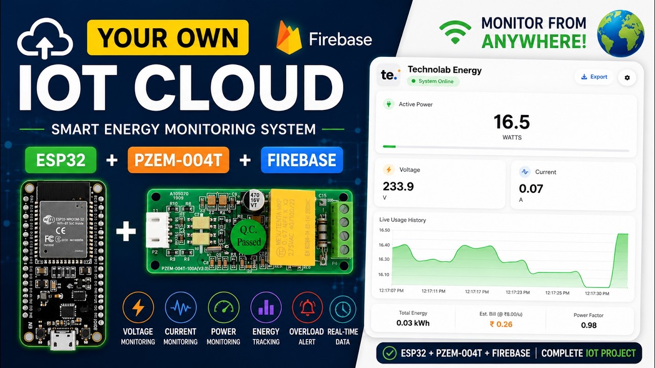 Build Your Own IoT Cloud with ESP32, Firebase & PZEM-004T | Smart ...