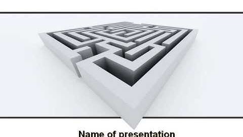 Square Labyrinth PowerPoint Template by PoweredTemplate.com