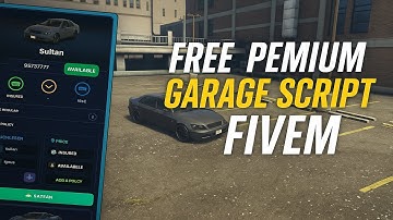 Free Premium Garage script Fivem | Most Unique Garage | Qbcore & Esx
