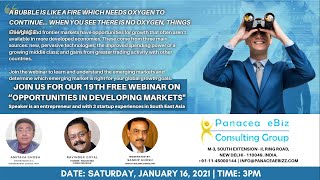 Webinar 19 - Opportunities In Developing Markets- Panacea eBiz Consulting Group