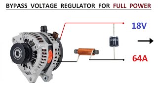 12v 64A Car Alternator to 18v Upgraded - MORE POWER !!!