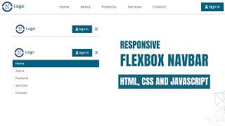 Responsive Flexbox Navigation Bar using HTML, CSS, and JAVASCRIPT | | CodingPulse.