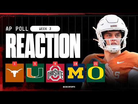AP Top 25 Poll Released 🚨: Texas becomes new No. 1, Michigan returns, Oregon tumbles
