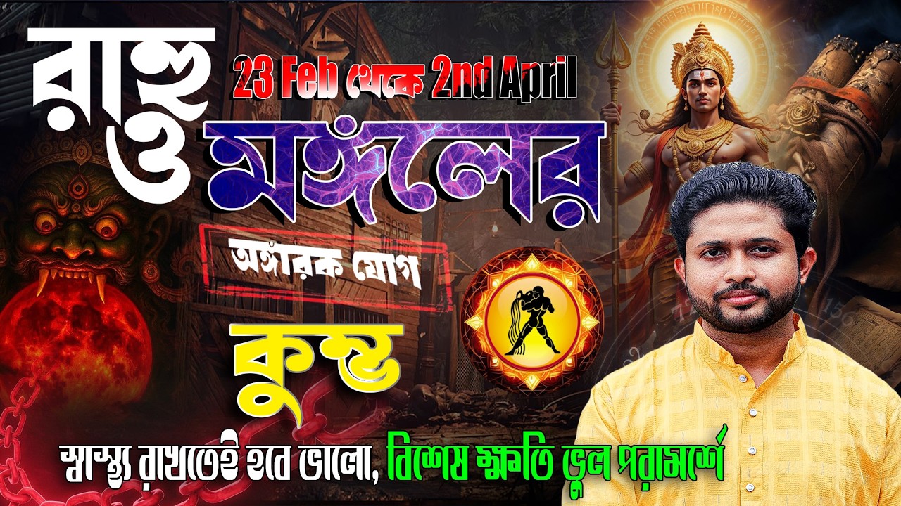 কুম্ভ রাশি(Aquarius Sign) | রাহু ও মঙ্গলের অঙ্গারক যোগ 23 Feb থেকে 2nd April ।