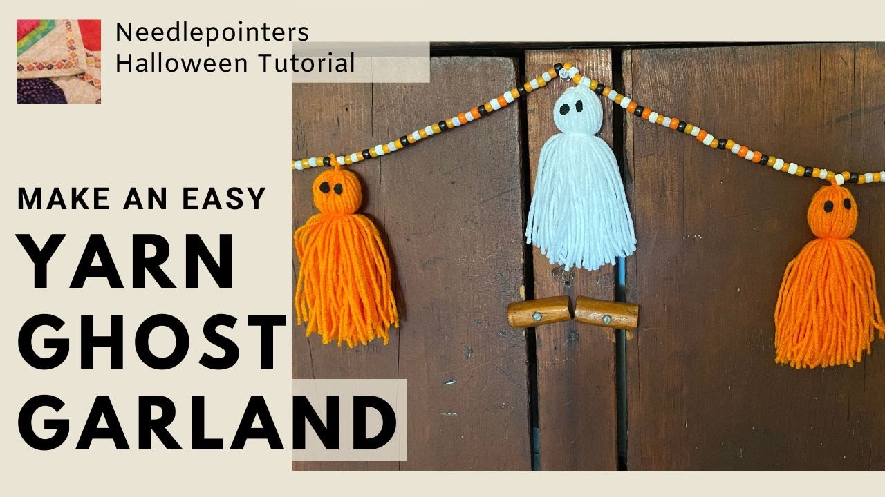Easy Yarn Ghost Halloween Garland YouTube