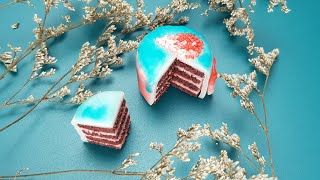 How to make A Miniature Birthday Cake Very Easy | Polymer Clay Tutorial