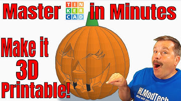 Make your Tinkercad Scribble Pumpkin 3d Printable #jackolantern