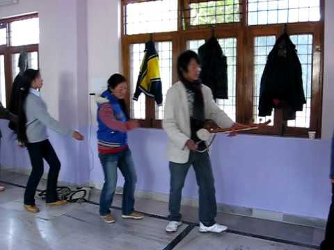 Khampa dance rehearsal