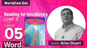 Reading for Vocabulary WORD | Level D | Lesson 05 |  Brian Stuart I ( Learn English )