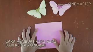 CARA MEMBUAT KUPU-KUPU DARI KERTAS ORIGAMI SIMPLE