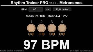 97 BPM  Eighth Notes (Accent on 1)
