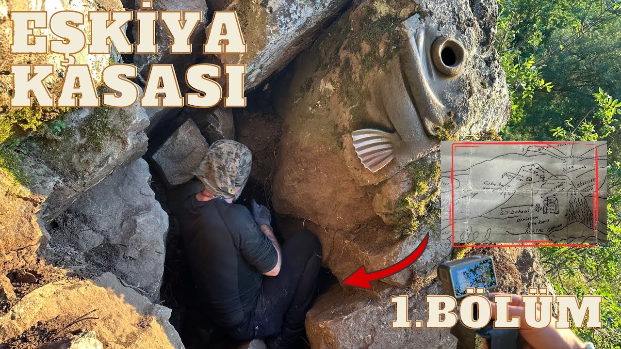 Момент нахождения клада бандита...