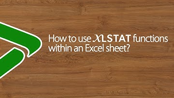 How to use XLSTAT functions within an Excel sheet?