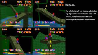 SM74 - Slowdown comparisons (f3dfix + reduced render distance)