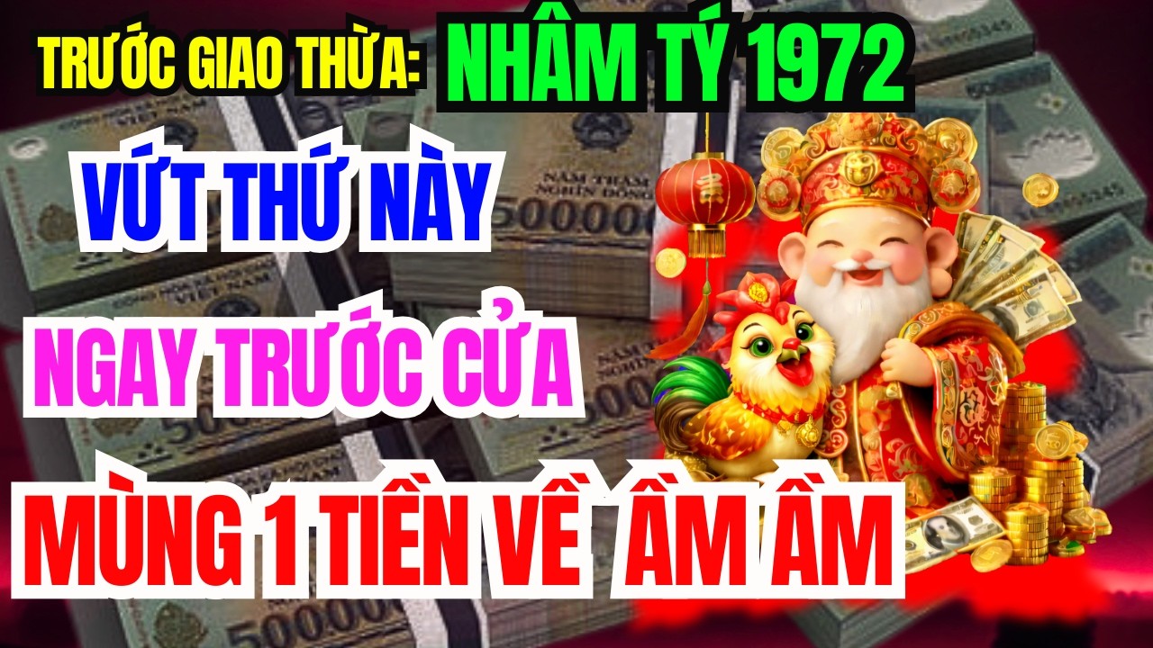 Hé Lộ Bí Mật Cực Sốc: Nhâm Tý 1972 Vứt Ngay 5 Vật Này Ra Khỏi Nhà Sẽ GIÀU LÊN TRÔNG THẤY Ăn Tết To
