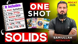 Solid State Made EASY! 🔥 Complete Chapter in ONE SHOT🎯 Video By Sir Samiullah  |MDCAT 2025 Chemistry