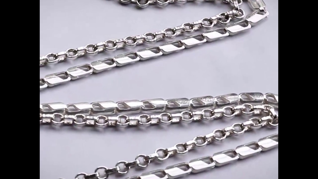 Tejidos de cadenas de plata para hombre