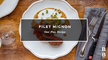 One Pan Filet Mignon with Rosemary Brown Butter & Sautéed Veggies