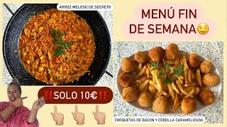 Menú FIN DE SEMANA por 10€. Recetas FÁCILES y RÁPIDAS. OS ENSEÑO LA COMPRA🛒