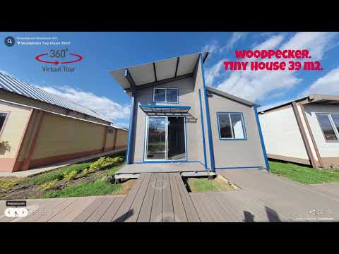 Tiny house 39m2. Woodpecker WPC. Tour 360.