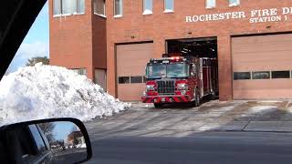 Rochester Engine 5 responding to MVA with Injuries call