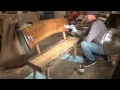 THE WORKSHOP. Log Slab Bench. It is done. THE WORKSHOP. Log Slab Bench. It is done.