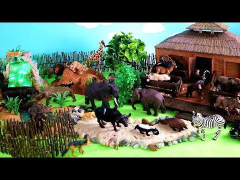 Animal Rescue Center Safari Animal Figurines 