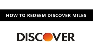 Discover miles - how to redeem