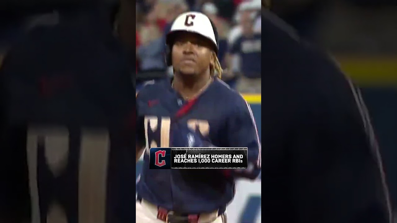 What a way to reach 1,000 career RBIs 👏 #guardians #mlb #baseball #JoséRamírez #baseball #record