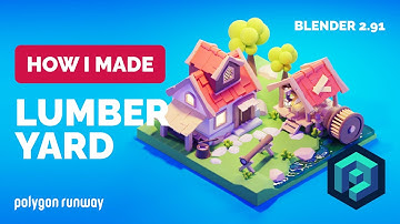 Lumber Yard in Blender 2.91 - 3D Modeling Process | Polygon Runway
