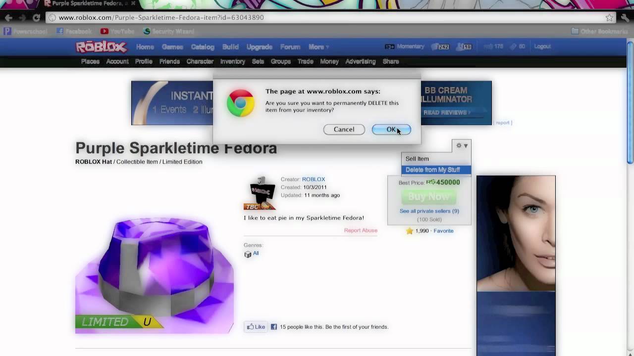 Roblox Amazing Trade Fail Class Fedora For Your Head A - purple sparkle time hair roblox