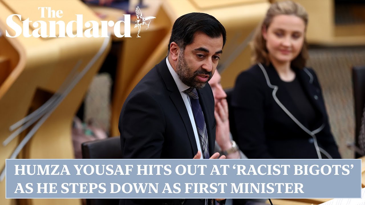 Humza Yousaf hits out at ‘racist bigots’ as he steps down as First Minister