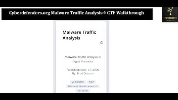 Cyberdefenders.org Malware Traffic Analysis Part 4 CTF Walkthrough
