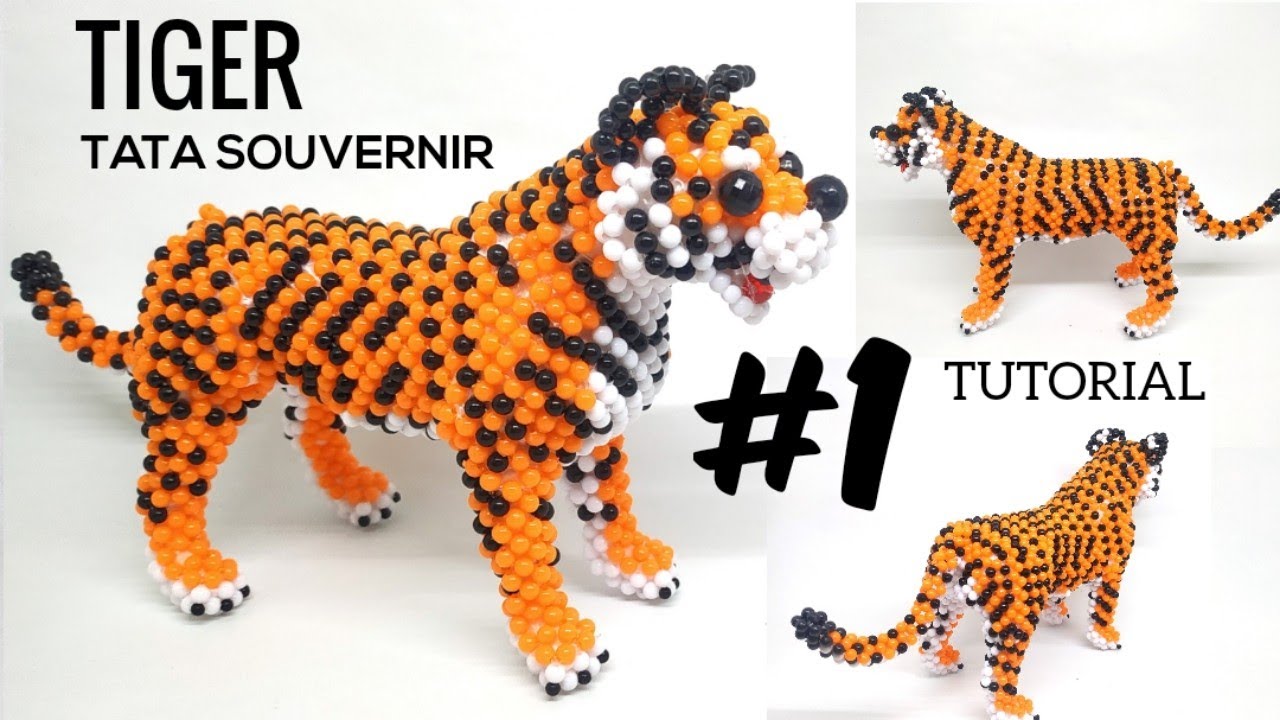 How to Bead Tiger Part 1/Tutorial manik manik/DIY/Beadcraft