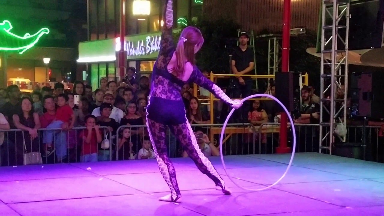 Hula hoop Moon festival Chinatown Los Angeles 2017