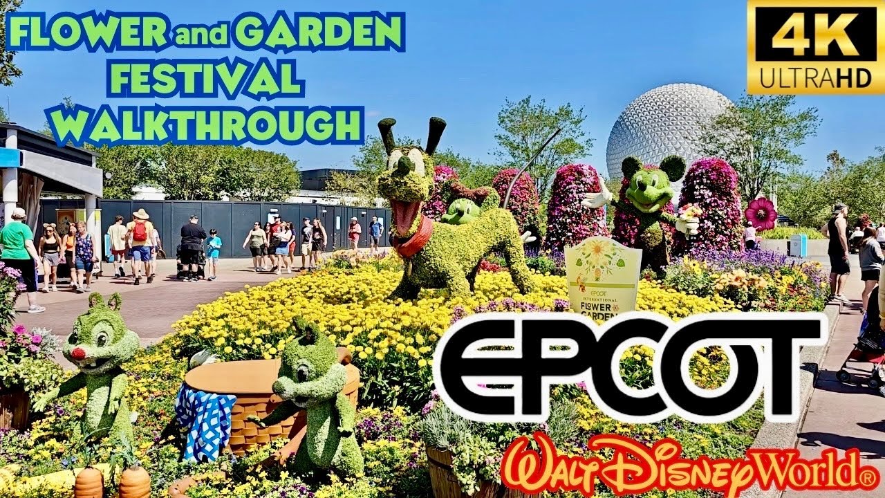 EPCOT Walkthrough-April 2024 Flower and Garden Festival Walking Tour ...