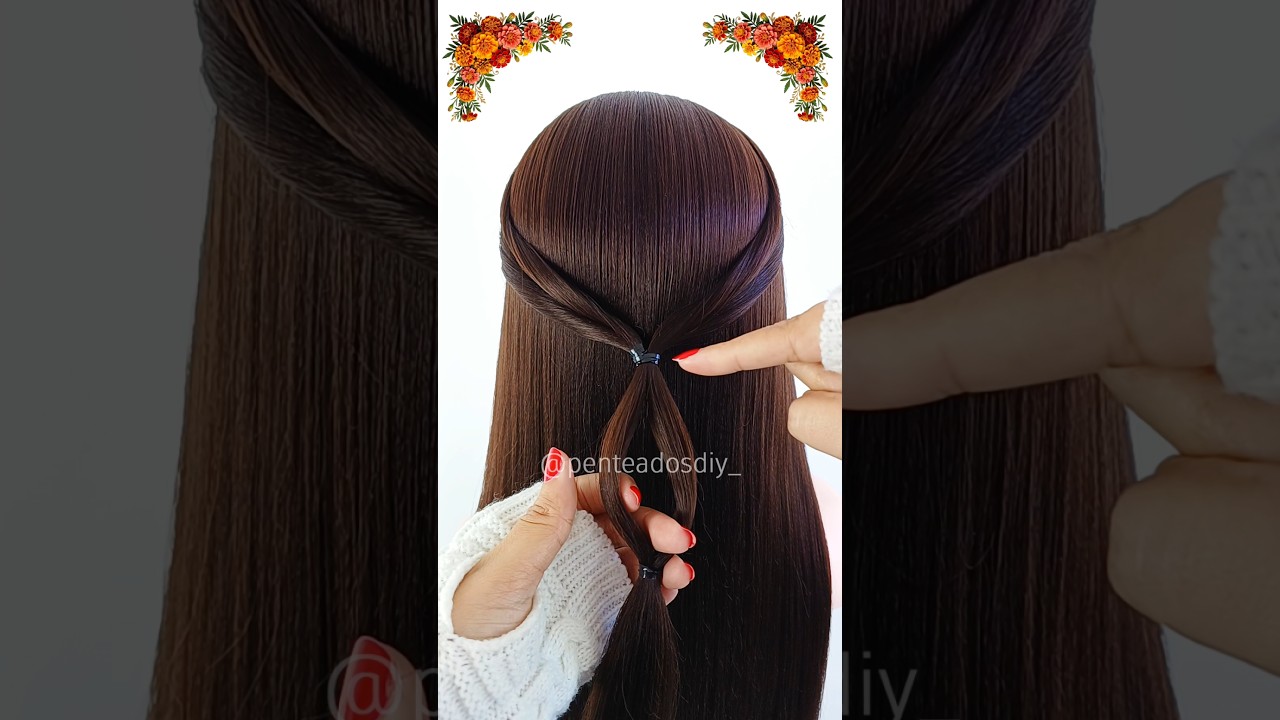 Simple and elegant hairstyle 🎀 #braids #beauty #hair #viral #hairstyles