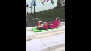 Sledding at Lock 3