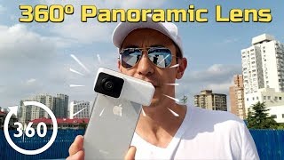 Here is a review and how to on this super cool 360 degree 3d panoramic
lens for iphone x 7/8 plus. you simply slide the start snapping...