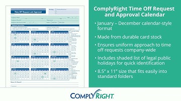 Time Off Request and Approval Form (Pack of 50)