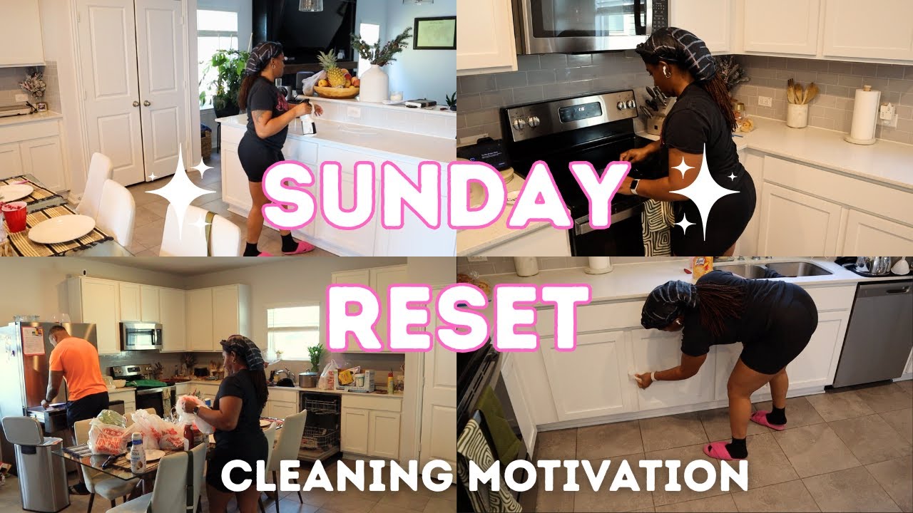 DEEP CLEANING MOTIVATION | SUNDAY RESET Kitchen Cabinets, Sink + Organization