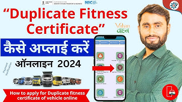 Online Duplicate Fitness Certificate for Vehicle in Hindi 2024 || Duplicate Fitness Certificate :BR