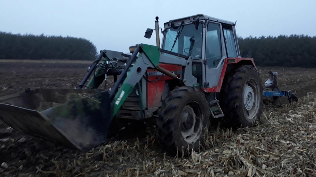 Massey ferguson 698t orka zimowa Praca w polu