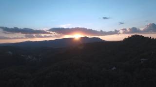 20 second sunset at Pigeon Forge Tennessee Appalachian Mountains.