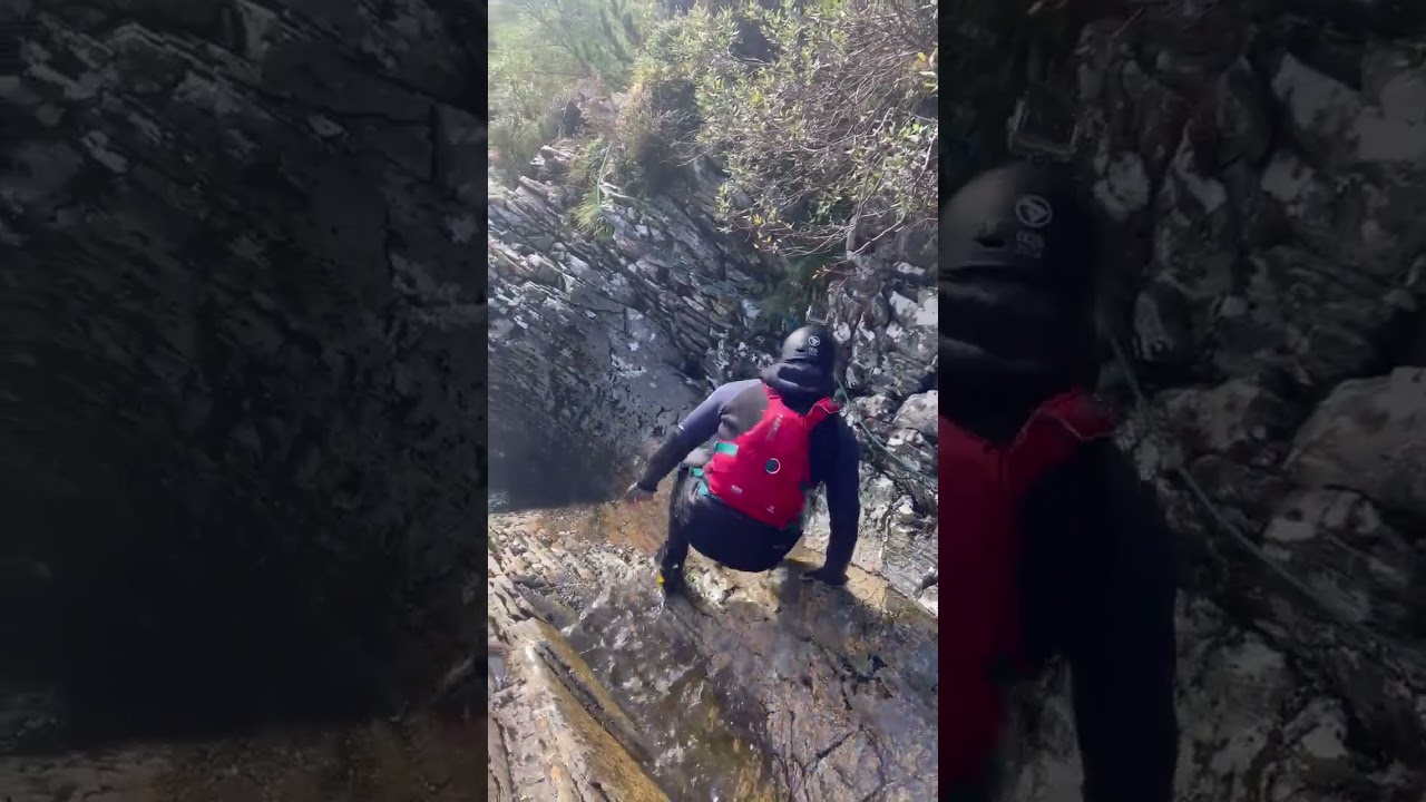 Canyoning in Scottish Highlands (Canyon Laggan).
