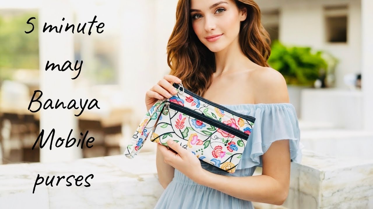 Mobile pouch/ hand purse /DIY/ full video cutting and stitching watching video ￼￼