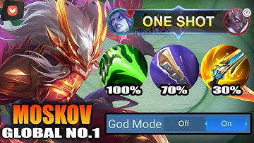 NEW SEASON MOSKOV ONE SHOT BUILD AND EMBLEM IS FINALLY HERE!!🔥 (NEW UPDATE 2024!) | CRAZY GAMEPLAY!😱