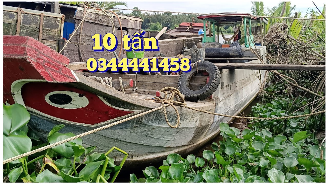 Bán ghe 10 tấn mũi Long An cần đước máy D24 LH 0344441458