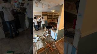 Renovating a family’s home with Mr Beast! Part 1 #shorts