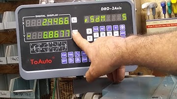 Using the ToAuto DRO SDM function on the lathe.